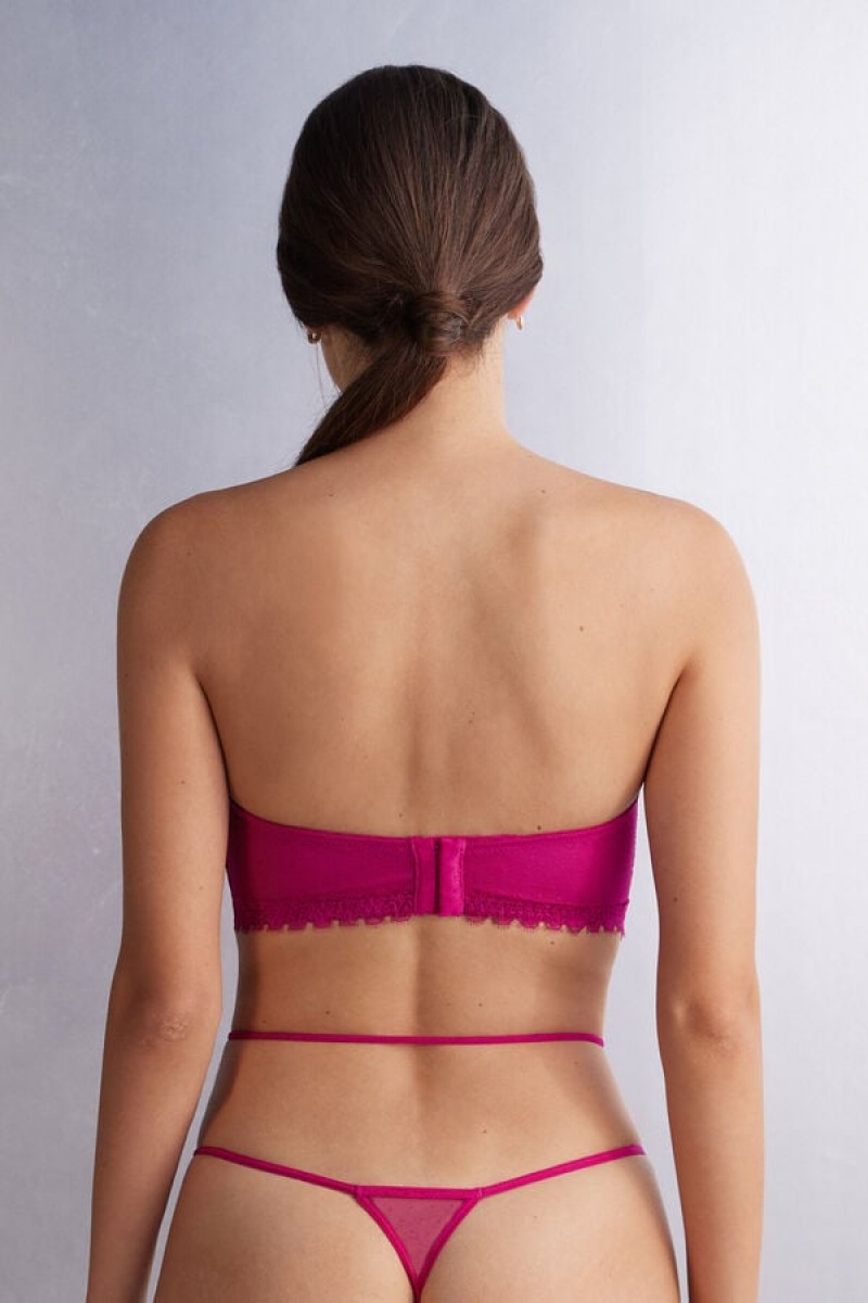 Intimissimi Sensual Flowers Bandeau Balconette Bra Roze | SN-ITMSM56562