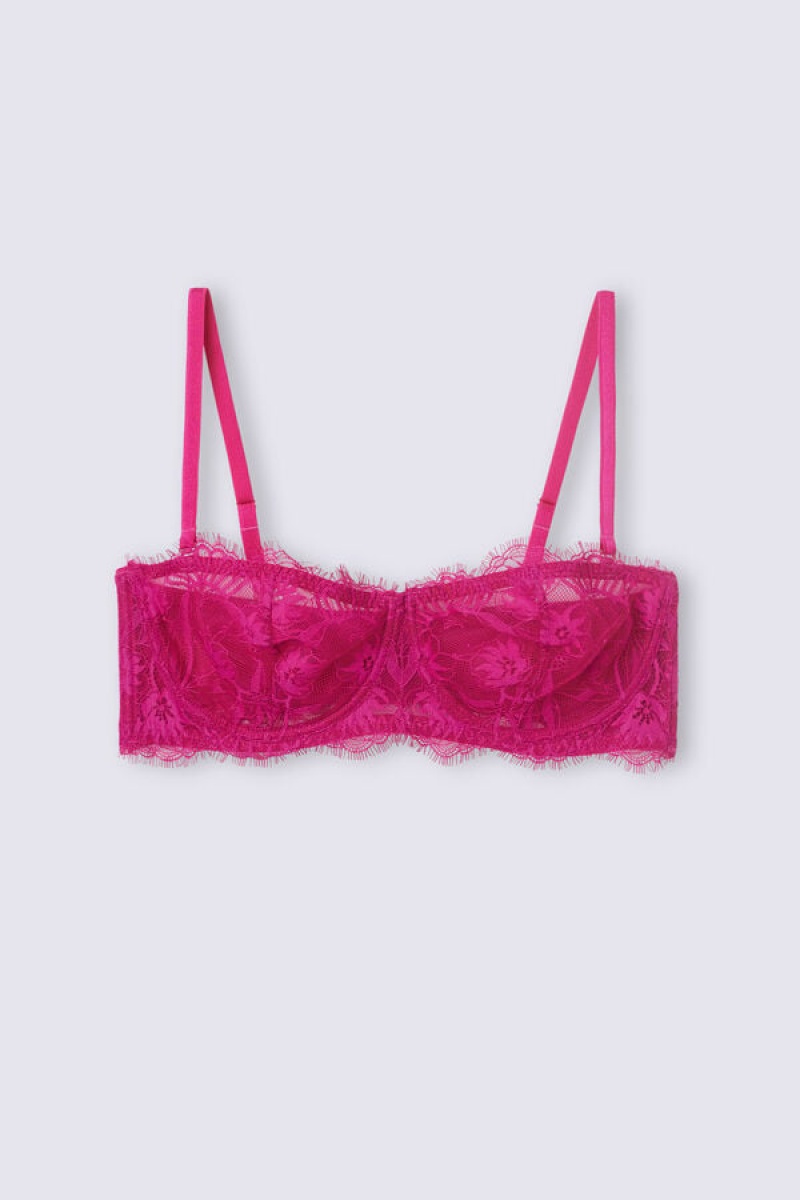 Intimissimi Sensual Flowers Bandeau Balconette Bra Roze | SN-ITMSM56562