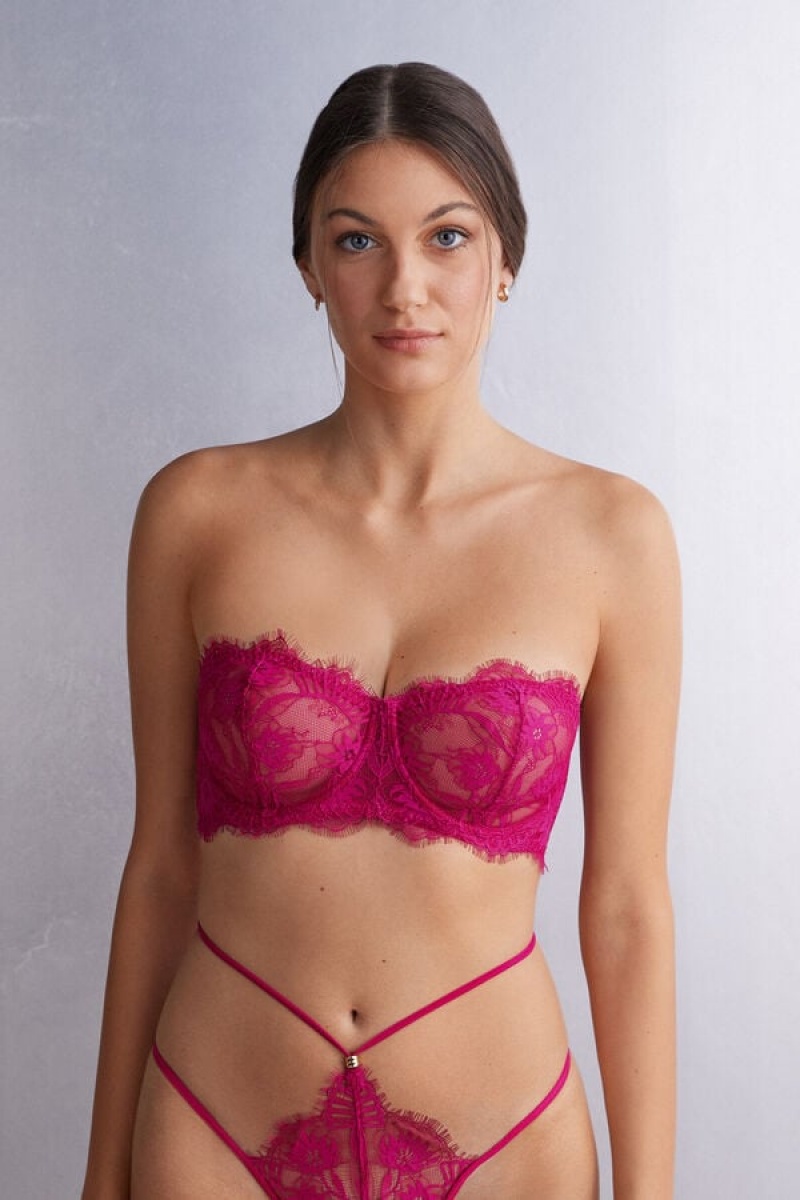 Intimissimi Sensual Flowers Bandeau Balconette Bra Roze | SN-ITMSM56562