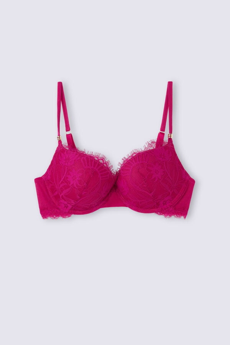 Intimissimi Sensual Flowers Elettra Super Push-up Bra Roze | SN-ITMSM56788