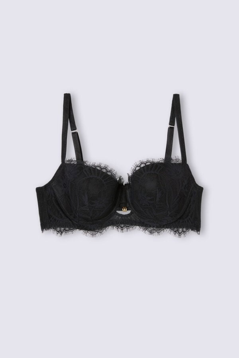 Intimissimi Sensual Flowers Sofia Balconette Bra Crne | SN-ITMSM56543