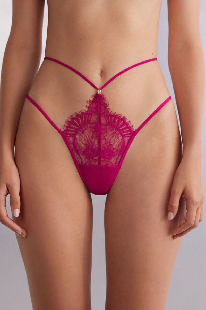 Intimissimi Sensual Flowers Thong Roze | SN-ITMSM57752