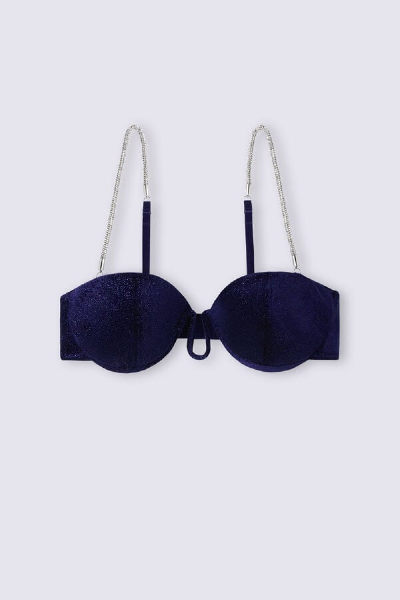 Intimissimi Shooting For The Stars Podstavljena Balconette Bra Plave | SN-ITMSM56595