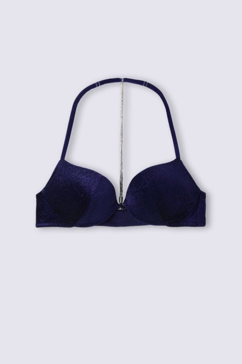 Intimissimi Shooting For The Stars Simona Super Push-up Bra Plave | SN-ITMSM56802