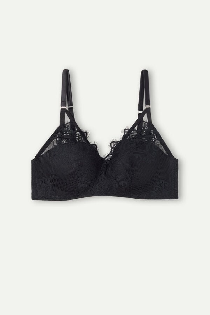 Intimissimi Silhouette D’Amour Fabiola Push-up Bra Crne | SN-ITMSM56749