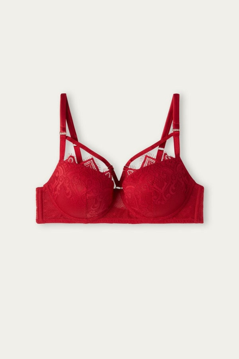 Intimissimi Silhouette D’Amour Sofia Balconette Bra Crvene | SN-ITMSM56458