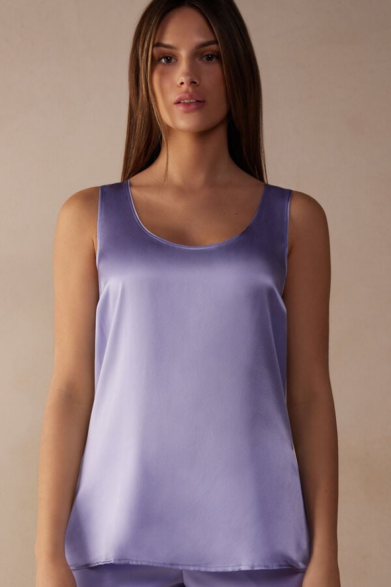 Intimissimi Silk And Modal Tank Top Ljubičaste | SN-ITMSM57981