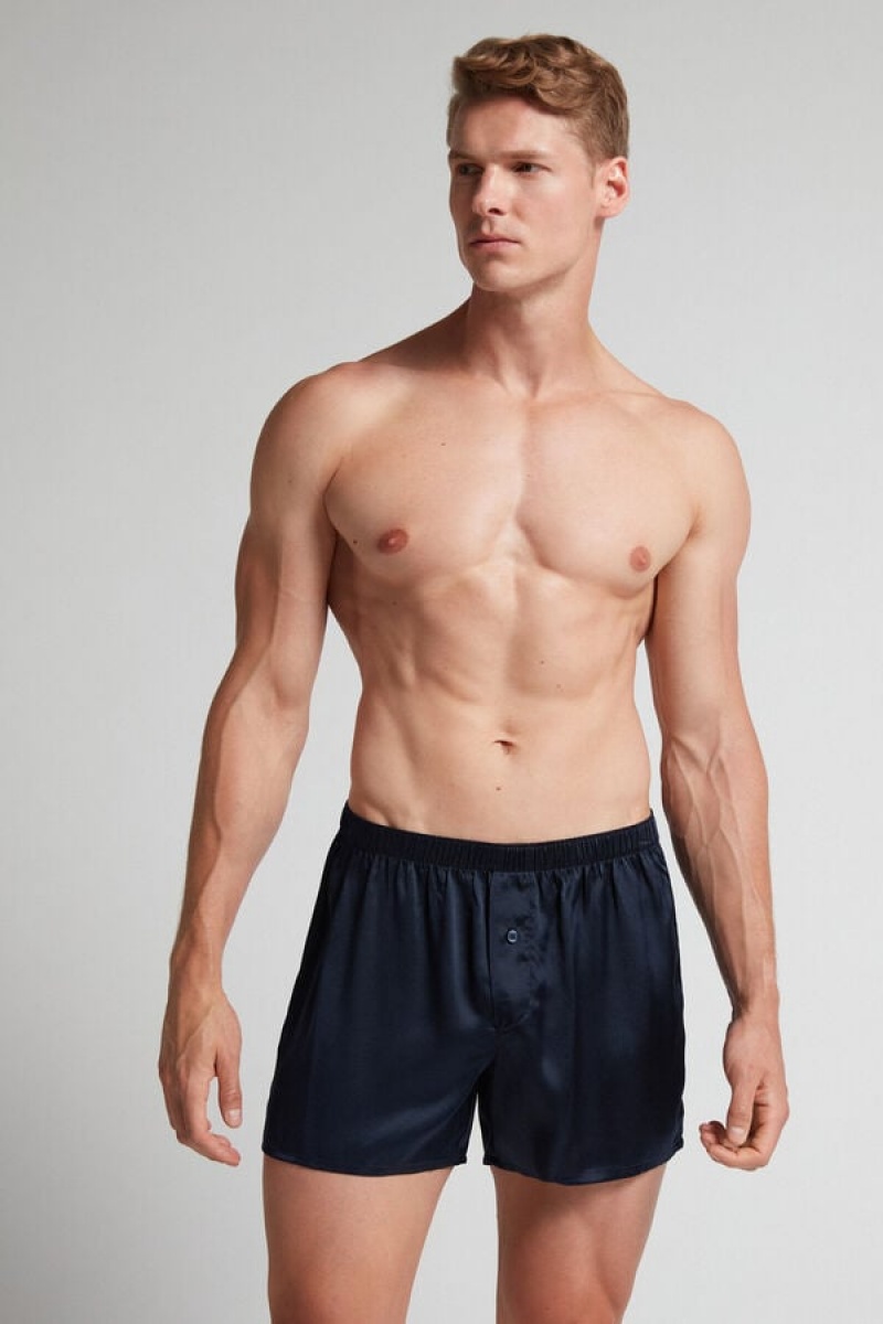 Intimissimi Silk Boxers Plave | SN-ITMSM58481