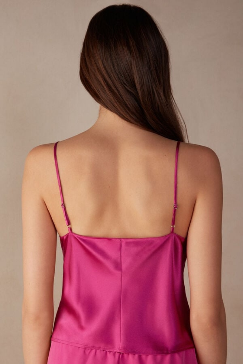 Intimissimi Silk Crop Camisole Roze | SN-ITMSM57975