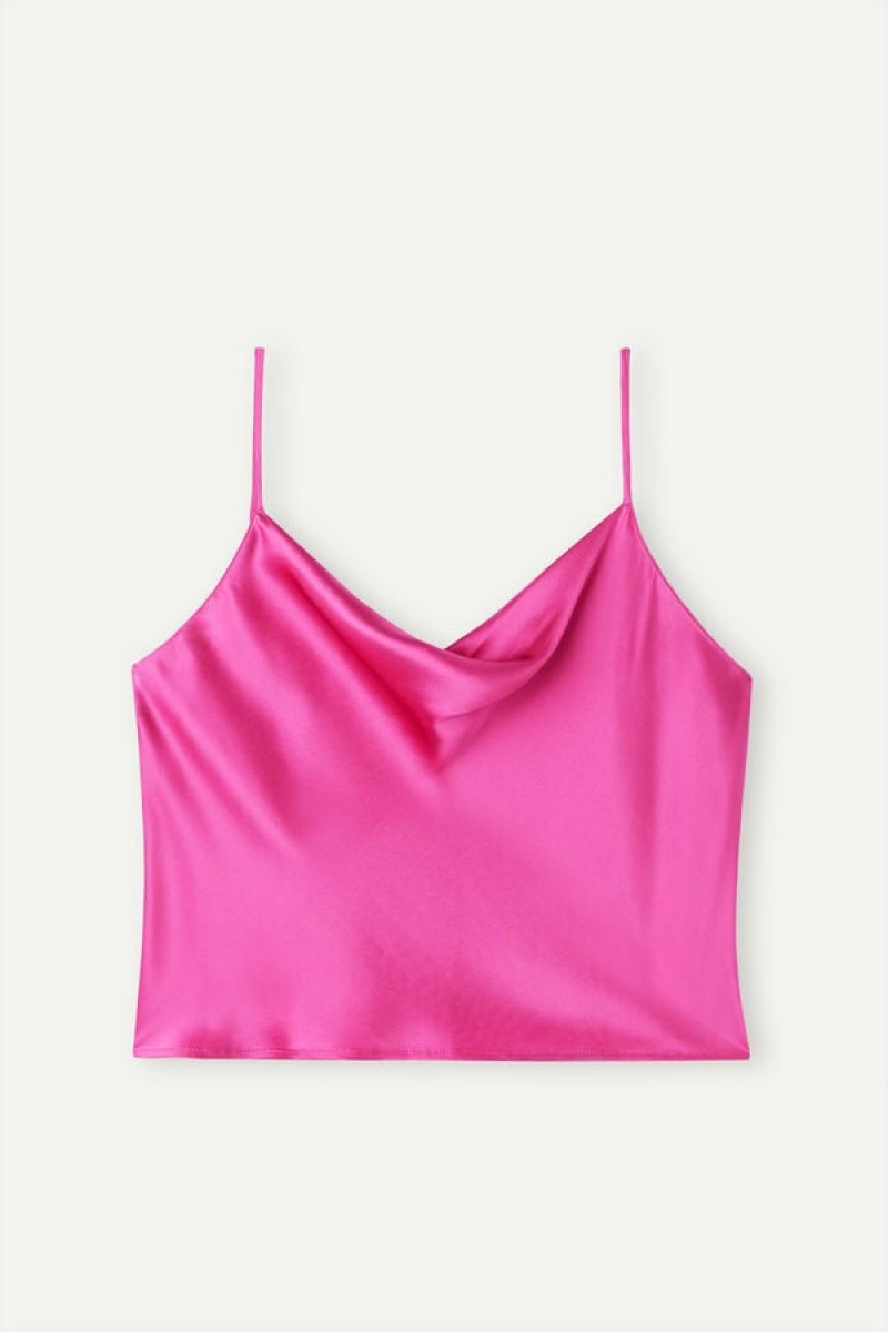 Intimissimi Silk Crop Camisole Roze | SN-ITMSM57975