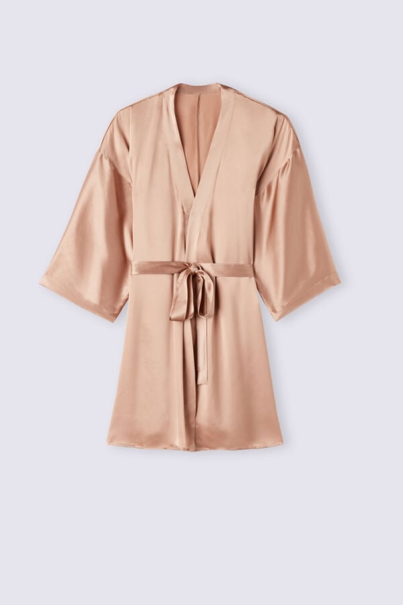 Intimissimi Silk Kimono Bež | SN-ITMSM58437