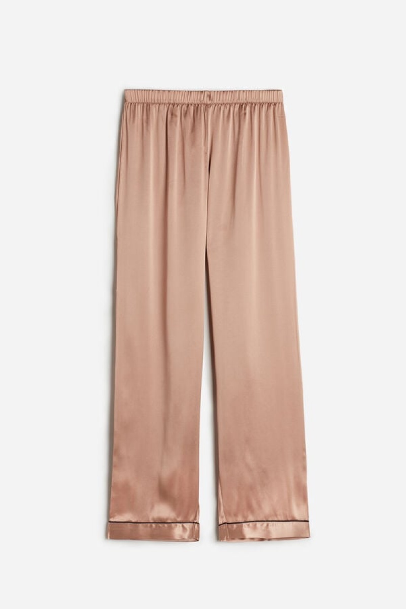 Intimissimi Silk Satin Pajama Pants Bež | SN-ITMSM58194