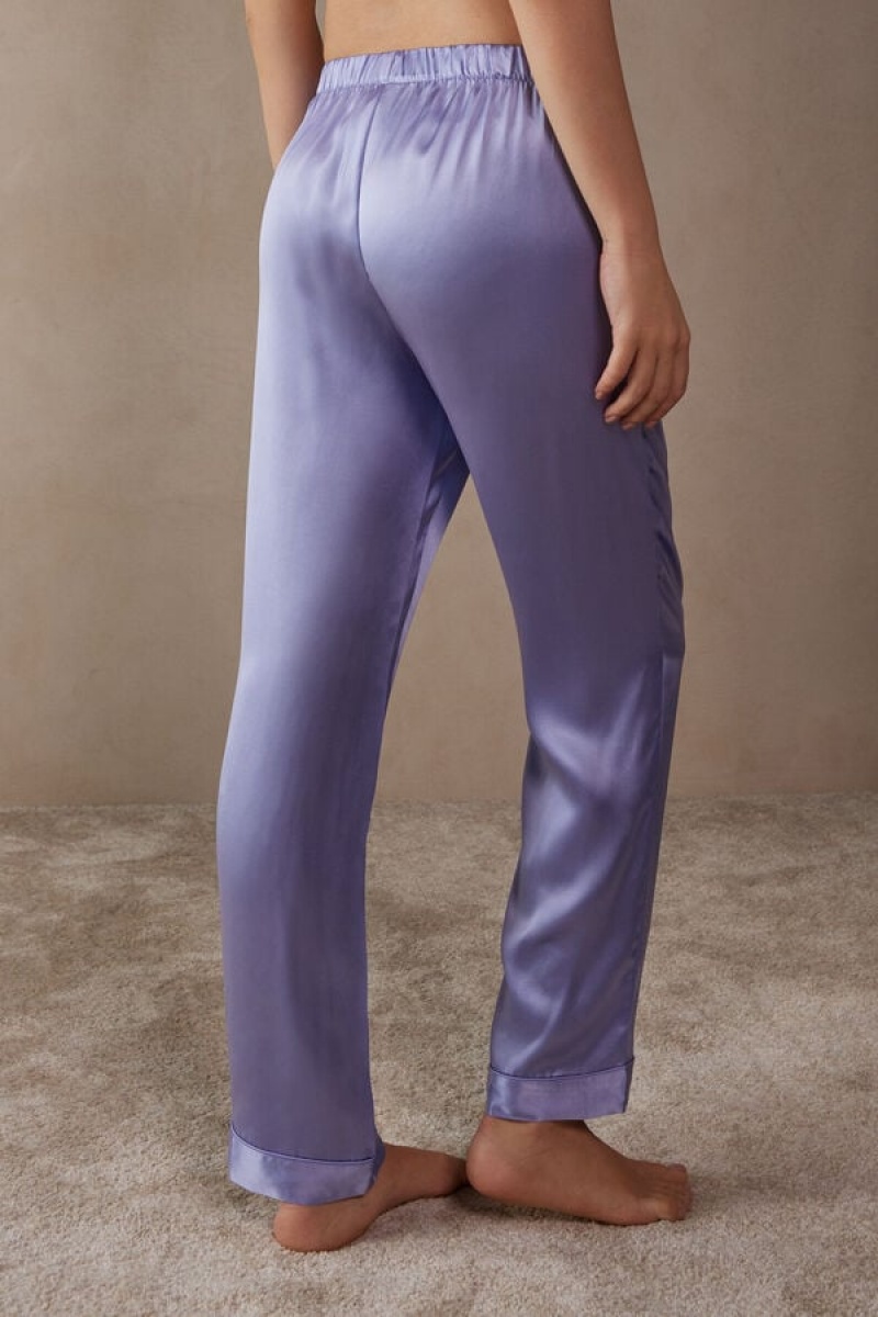 Intimissimi Silk Satin Pajama Pants Ljubičaste | SN-ITMSM58247