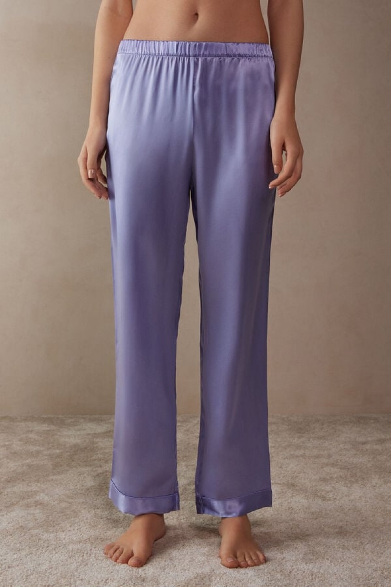 Intimissimi Silk Satin Pajama Pants Ljubičaste | SN-ITMSM58247