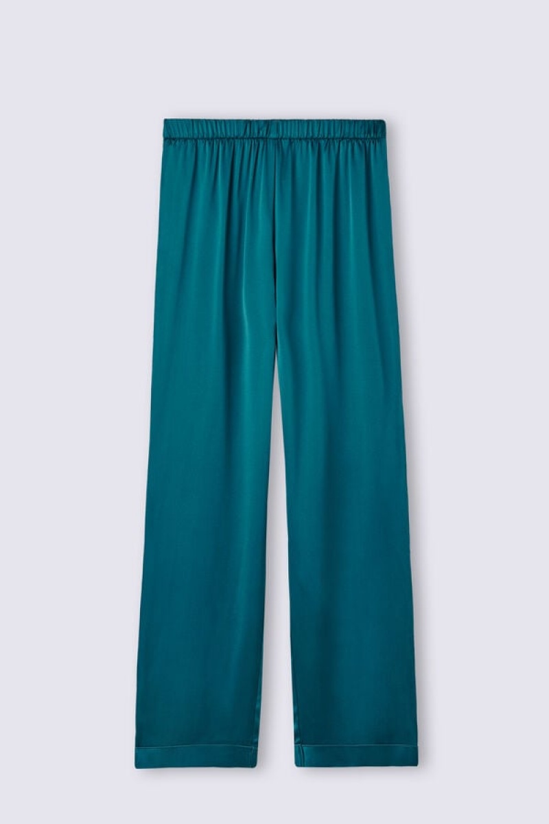 Intimissimi Silk Satin Pajama Pants Plave | SN-ITMSM58277