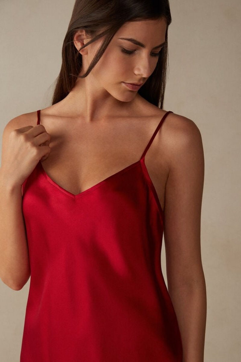 Intimissimi Silk Satin Top With V-neckline | SN-ITMSM57957