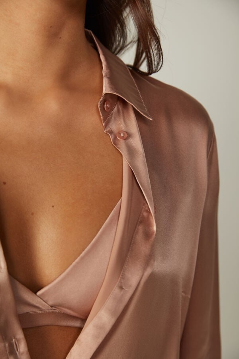 Intimissimi Silk Shirt Bež | SN-ITMSM58058