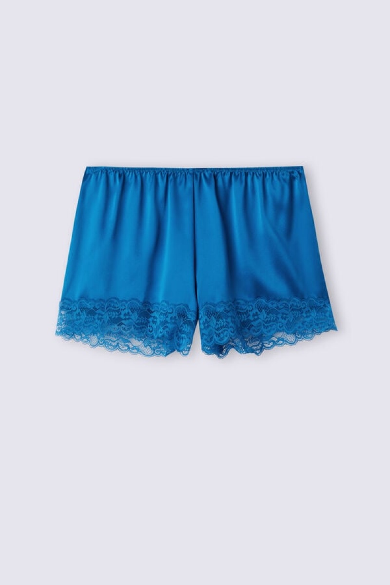 Intimissimi Silk Shorts Plave | SN-ITMSM58371