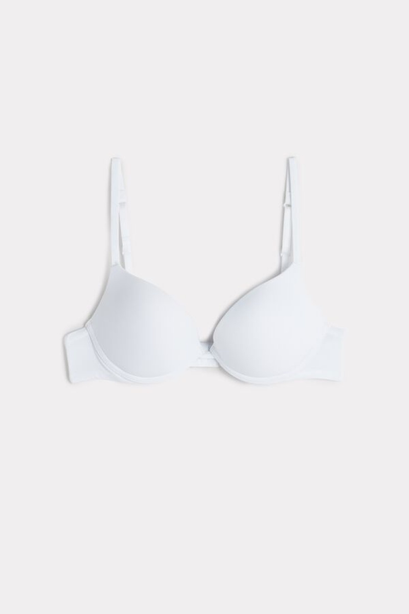 Intimissimi Simona Microfiber Super Push-up Bra Bijele | SN-ITMSM56719