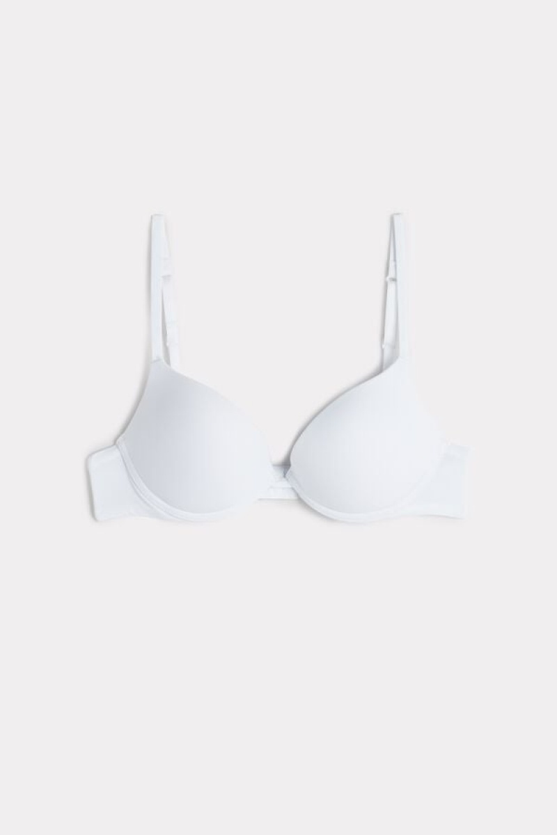 Intimissimi Simona Microfiber Super Push-up Bra Bijele | SN-ITMSM57156