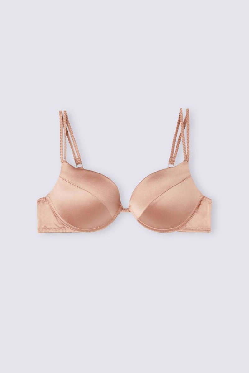 Intimissimi Simona Super Push-up Bra In Silk Bež | SN-ITMSM56775