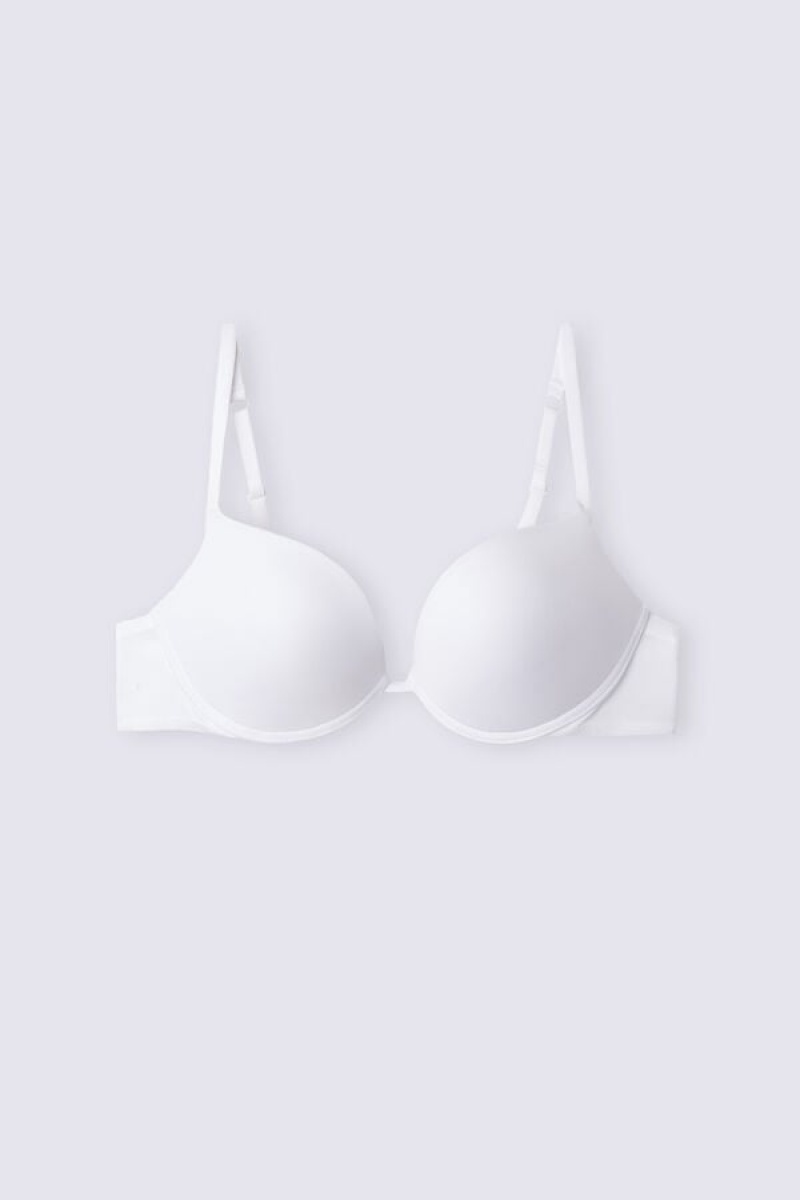 Intimissimi Simona Super Push-up Bra In Ultralight Microfiber Bijele | SN-ITMSM56768