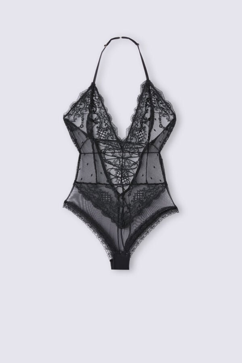 Intimissimi Sinful Fantasies Lace And Tulle Bodysuit | SN-ITMSM57884