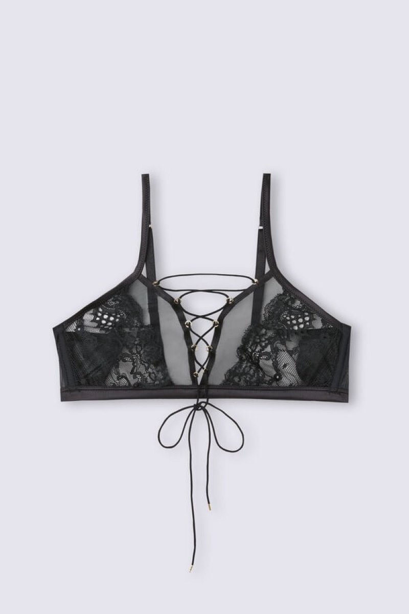 Intimissimi Sinful Fantasies Triangle Bra Crne | SN-ITMSM56693