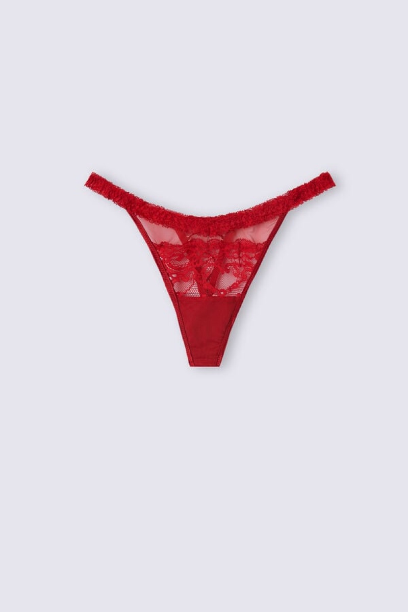 Intimissimi Sinful Fantasies ‘80s Stil Thong Crvene | SN-ITMSM57744