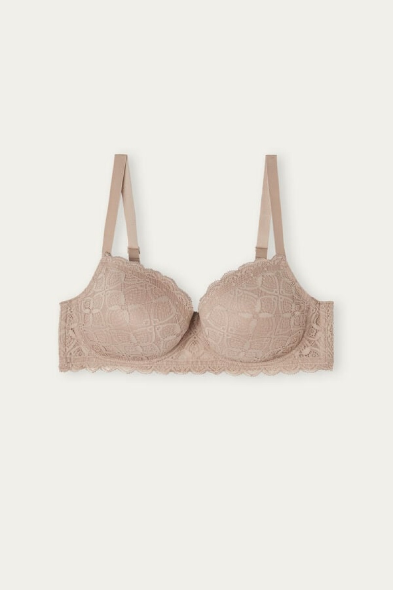 Intimissimi Sofia Balconette Bra In Lace Bež | SN-ITMSM56437