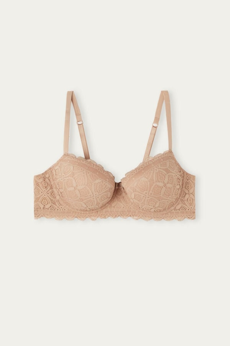 Intimissimi Sofia Balconette Bra In Lace Bež | SN-ITMSM56467