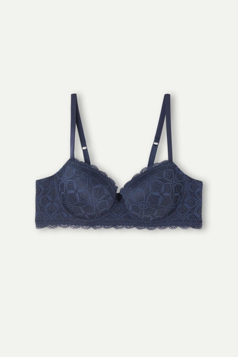 Intimissimi Sofia Balconette Bra In Lace Plave | SN-ITMSM56468