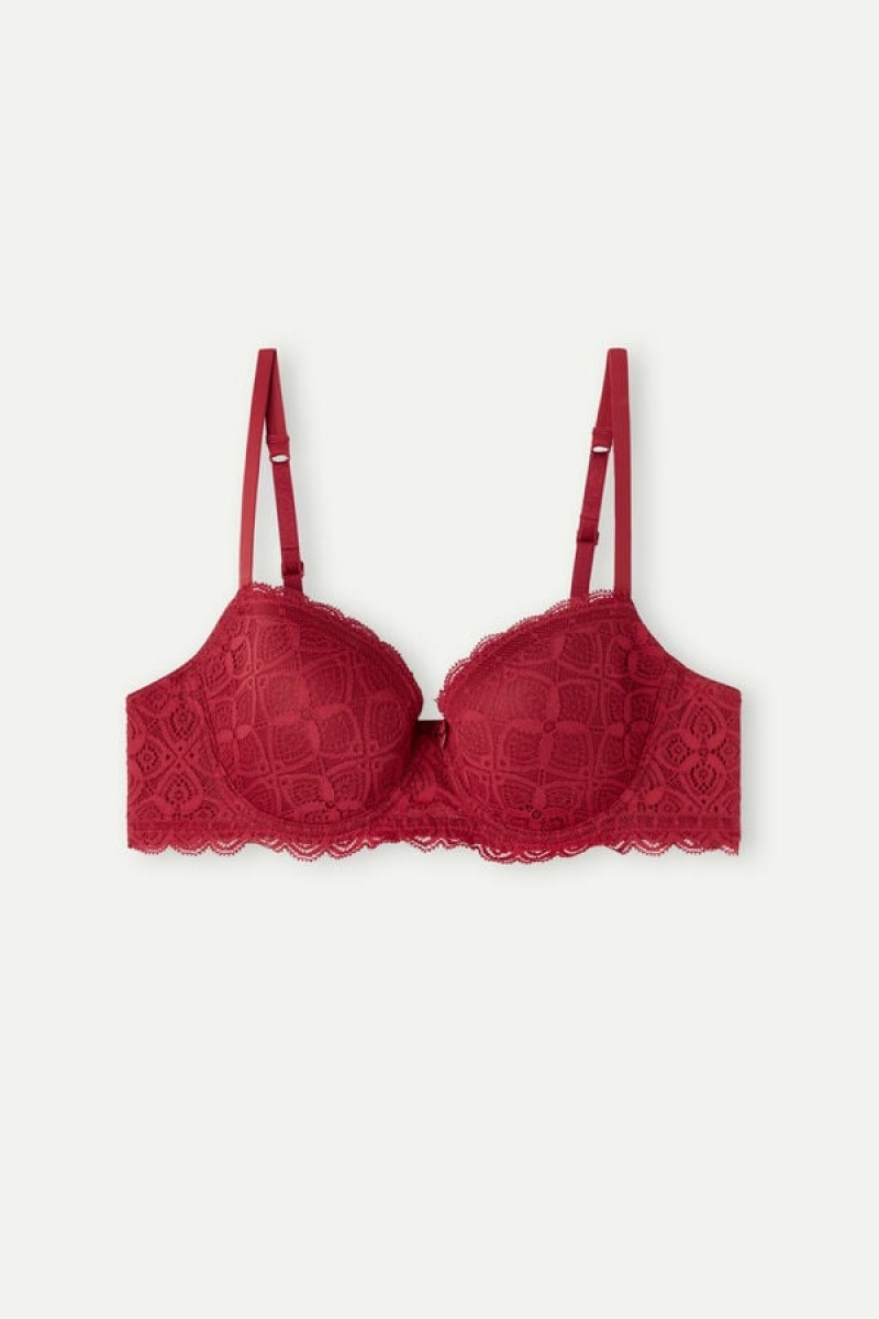 Intimissimi Sofia Balconette Bra In Lace Crvene | SN-ITMSM56489