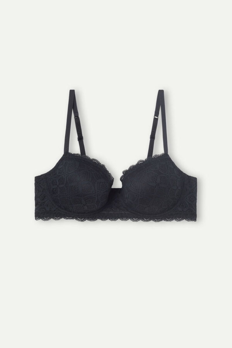 Intimissimi Sofia Balconette Bra In Lace Crne | SN-ITMSM57217