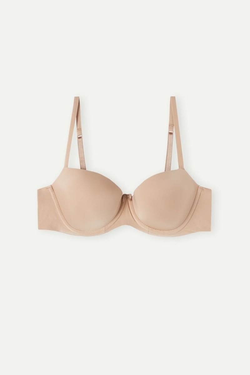 Intimissimi Sofia Balconette Bra In Ultralight Microfiber Bež | SN-ITMSM56472