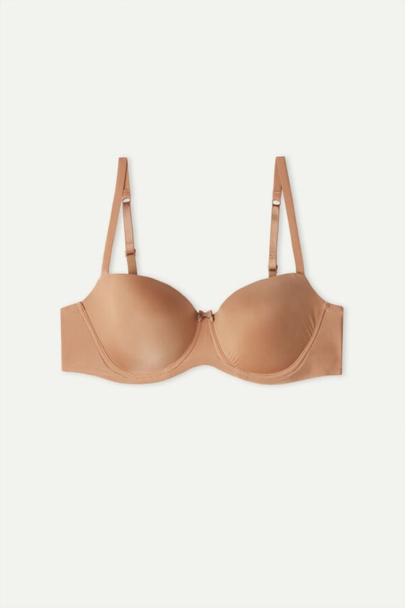 Intimissimi Sofia Balconette Bra In Ultralight Microfiber Bež | SN-ITMSM56475