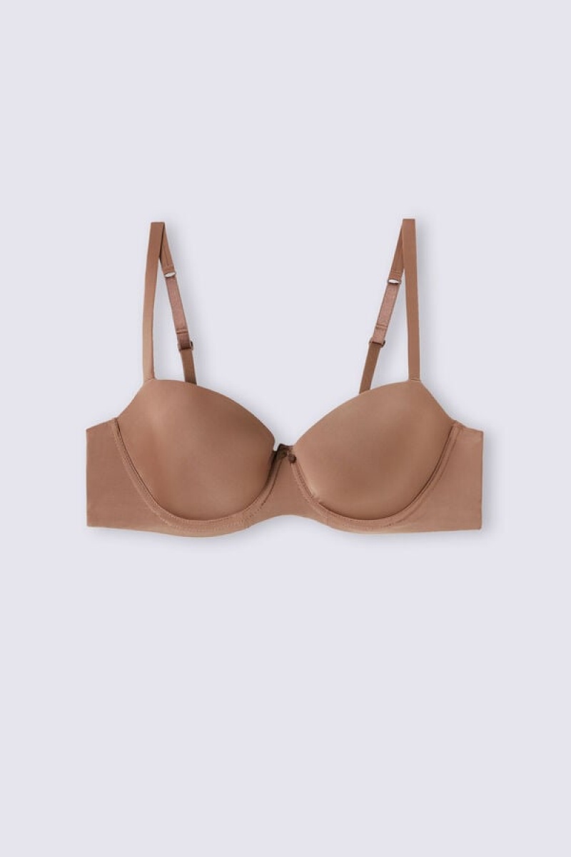 Intimissimi Sofia Balconette Bra In Ultralight Microfiber Bež | SN-ITMSM56481