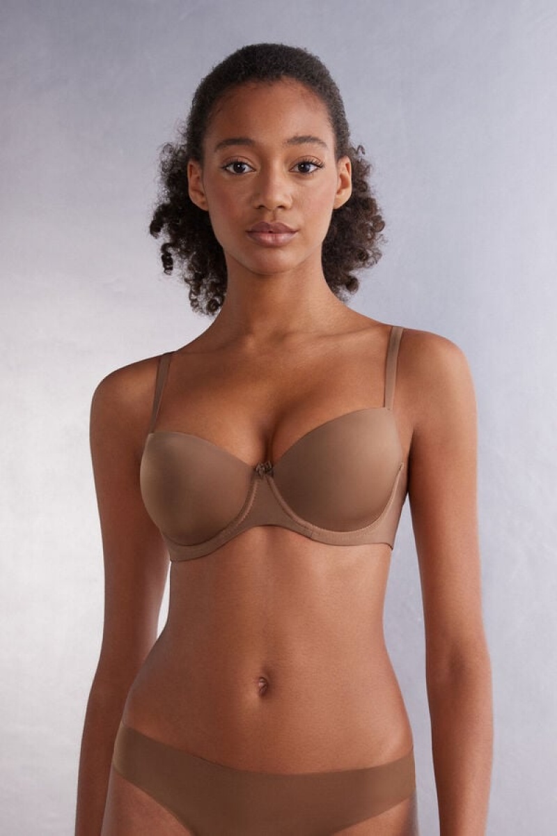 Intimissimi Sofia Balconette Bra In Ultralight Microfiber Bež | SN-ITMSM56481