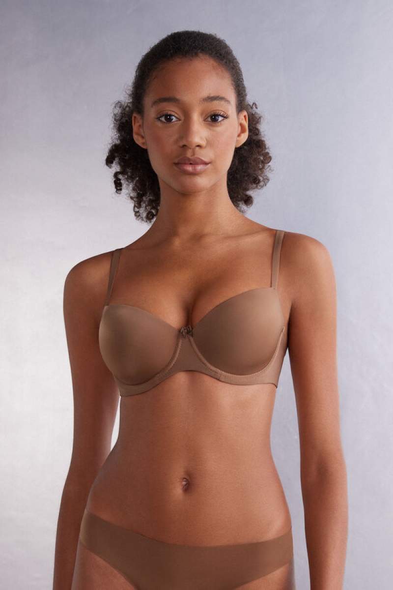 Intimissimi Sofia Balconette Bra In Ultralight Microfiber Bež | SN-ITMSM57235