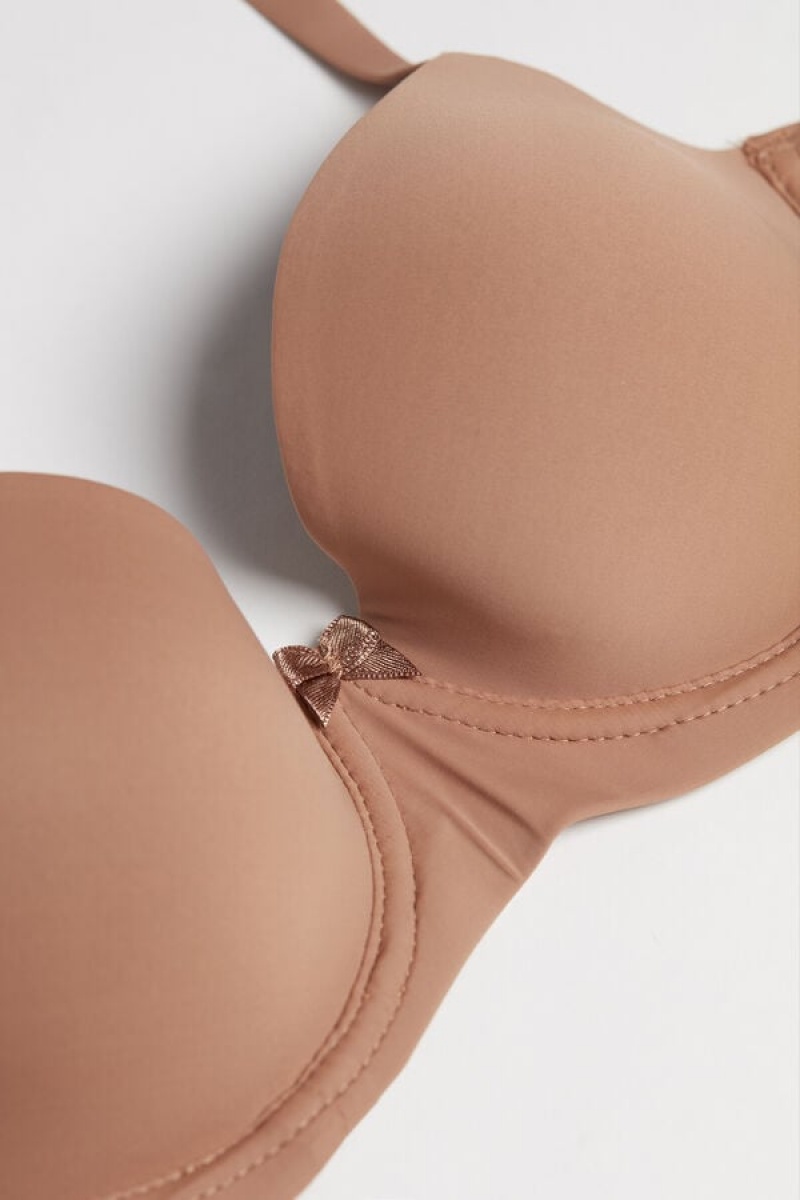 Intimissimi Sofia Microfiber Podstavljena Balconette Bra Bež | SN-ITMSM56424