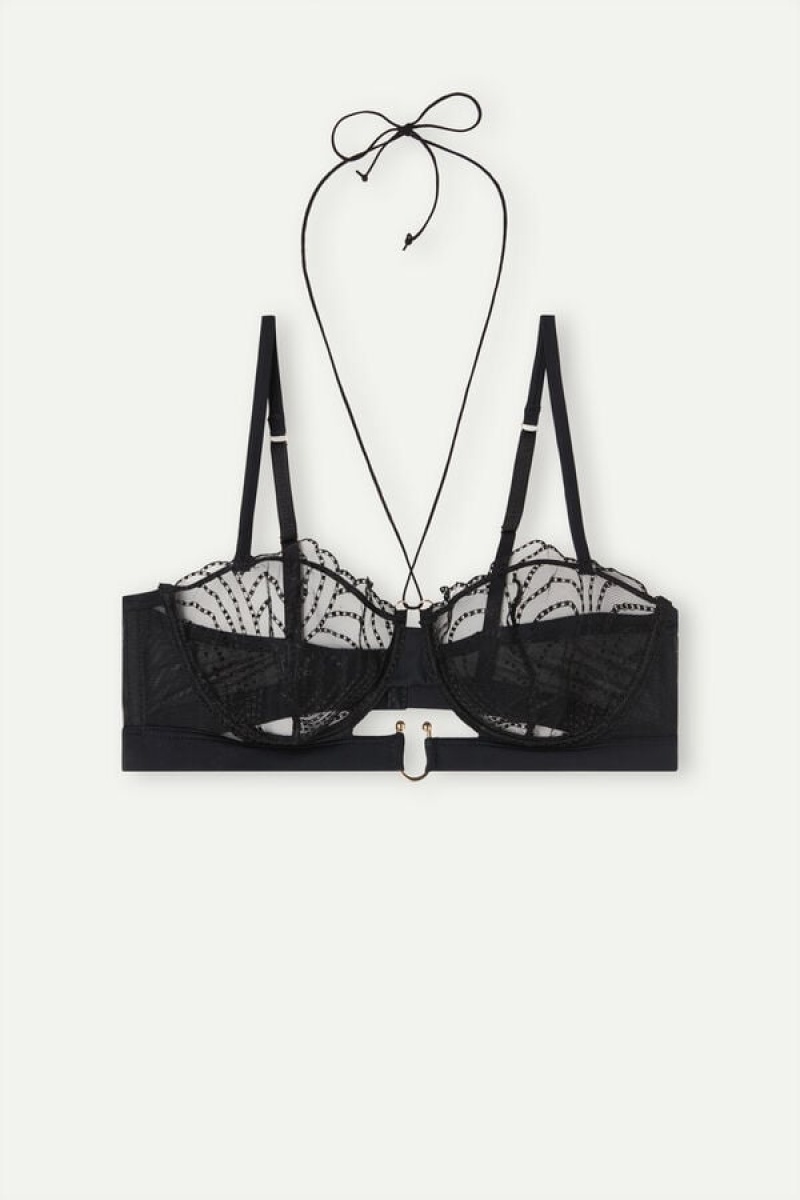 Intimissimi Steal The Show Balconette Bra Crne | SN-ITMSM56498