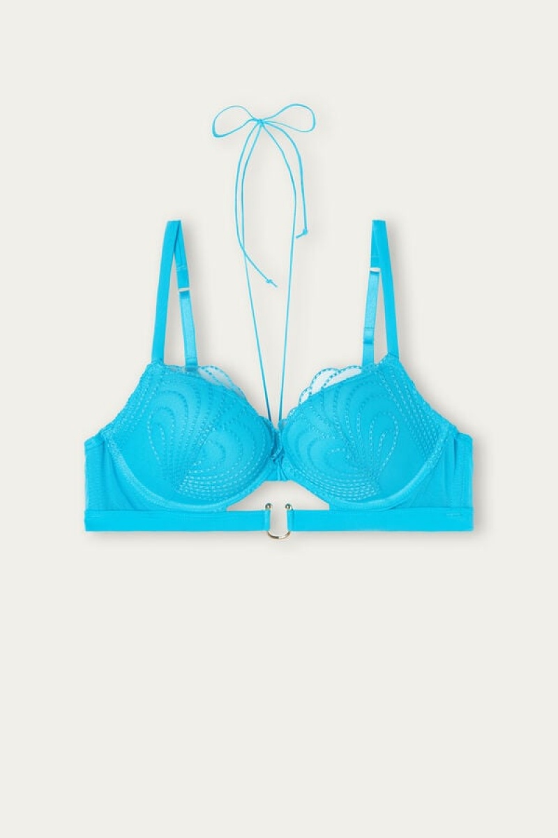 Intimissimi Steal The Show Elettra Super Push-up Bra Plave | SN-ITMSM56761