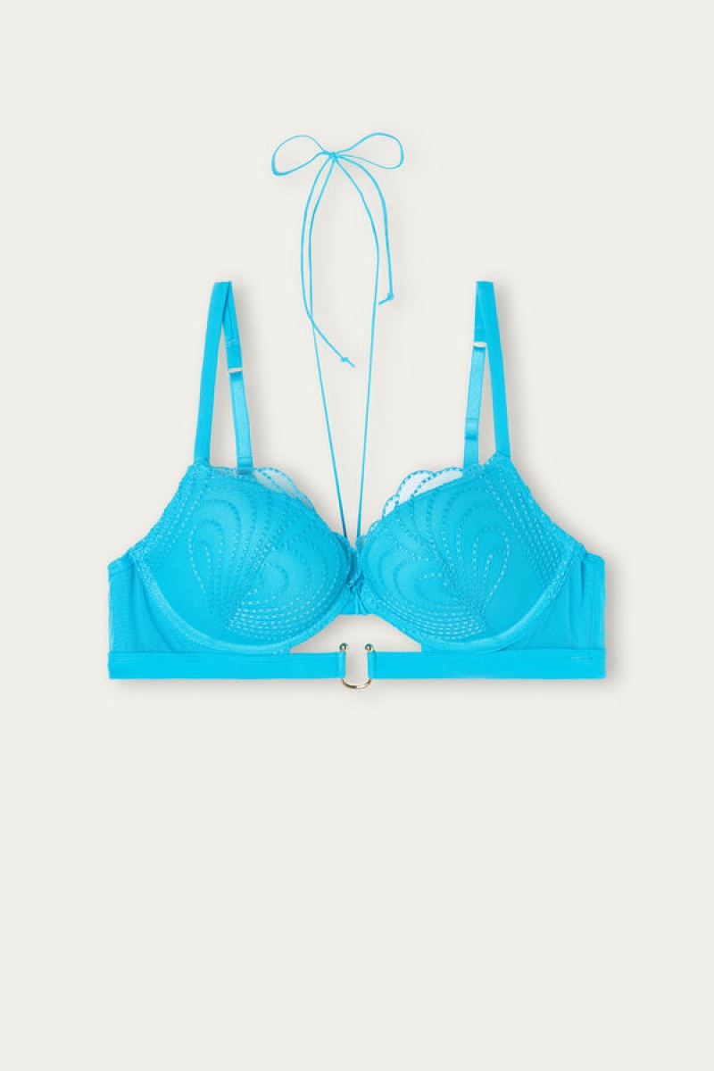 Intimissimi Steal The Show Elettra Super Push-up Bra Plave | SN-ITMSM57266