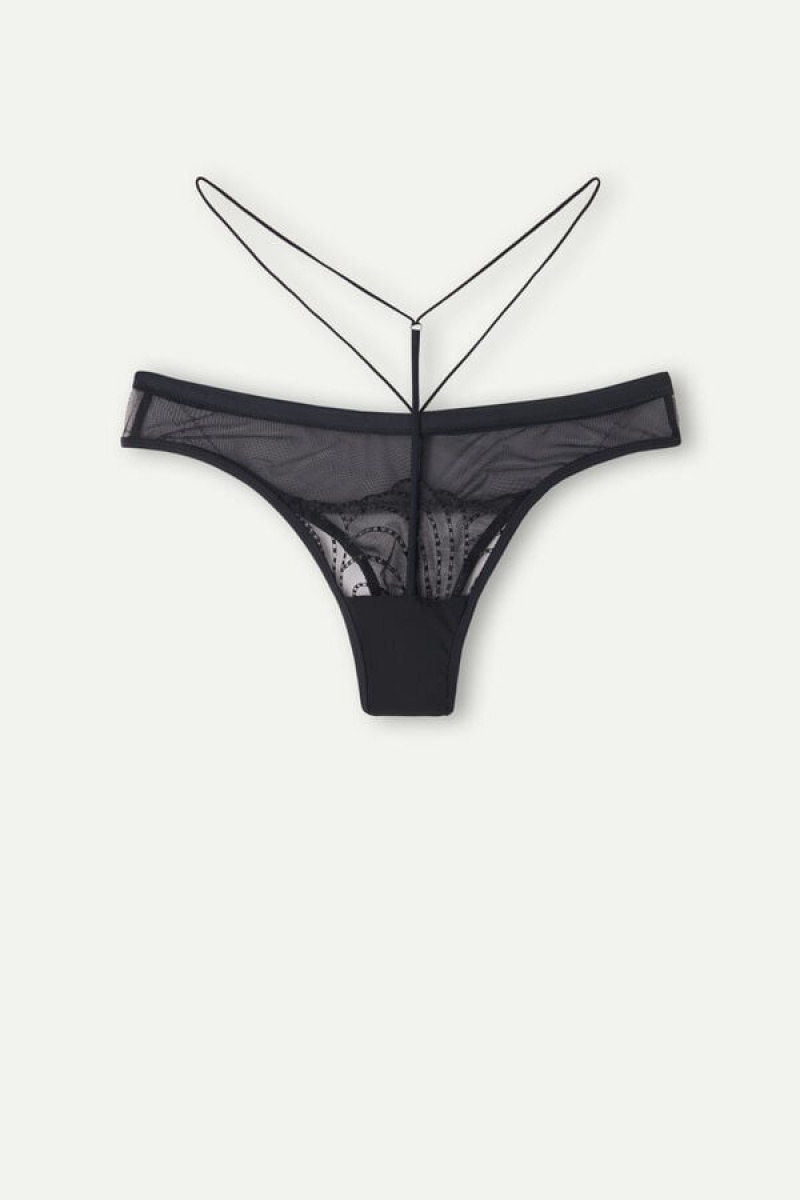 Intimissimi Steal The Show High Rise Brazilian Crne | SN-ITMSM57460