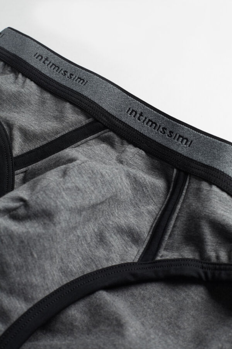 Intimissimi Stretch Supima® Cotton Brief With Logo Detail Crne | SN-ITMSM58561