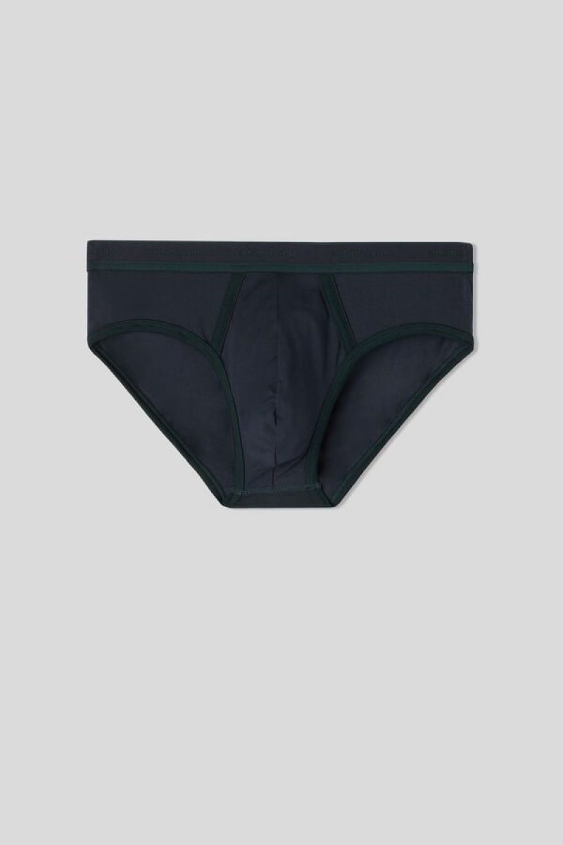 Intimissimi Stretch Supima® Cotton Brief With Logo Detail Crne | SN-ITMSM58580