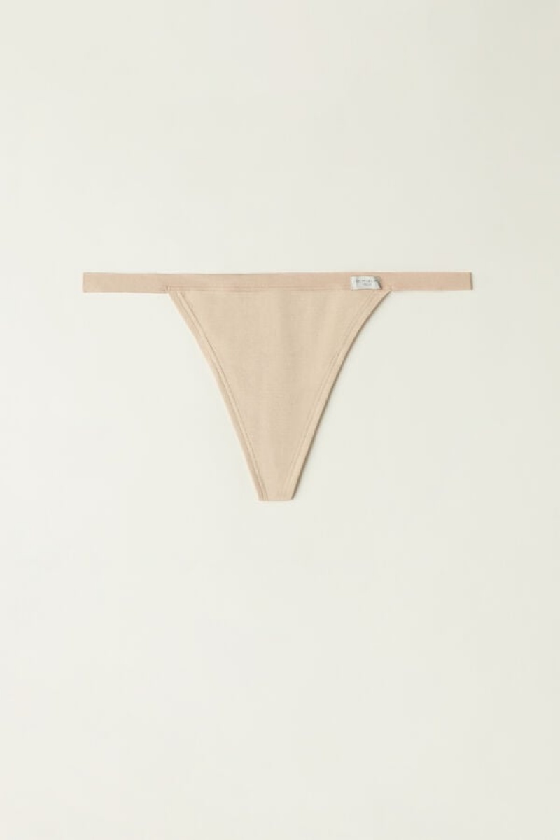 Intimissimi String Thong In Cotton Bež | SN-ITMSM57722