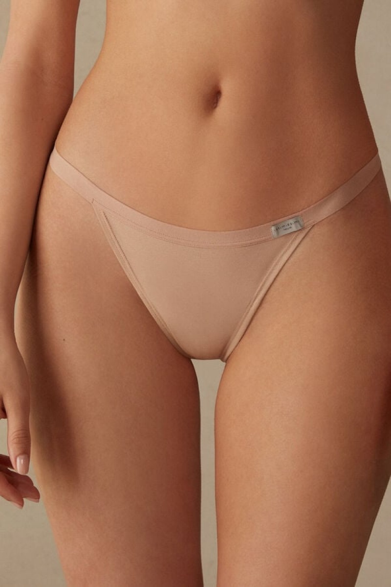 Intimissimi String Thong In Cotton Bež | SN-ITMSM57722