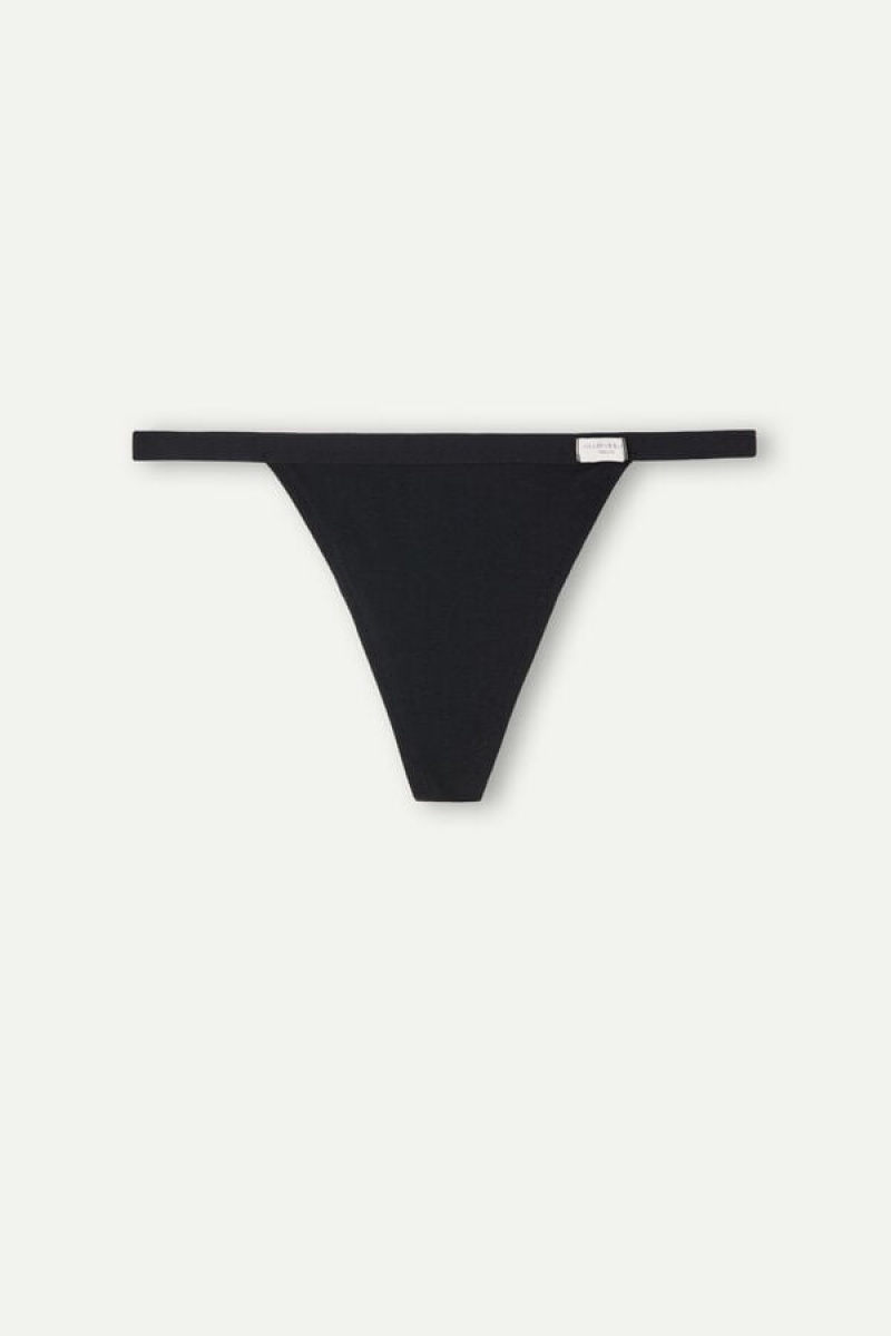 Intimissimi String Thong In Cotton Crne | SN-ITMSM57726