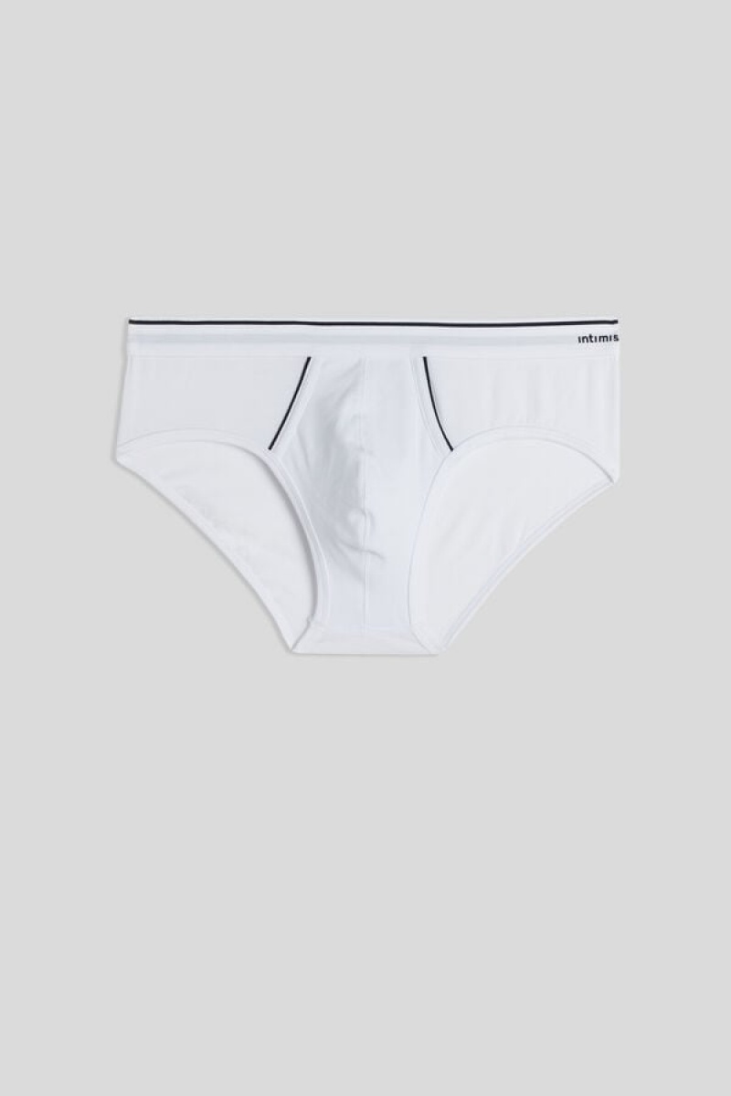 Intimissimi Supima Cotton Briefs With Visible Elastic Bijele | SN-ITMSM58547